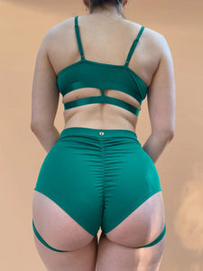 LUNALAE LURE YOU HIGH WAISTED BOTTOMS - GREEN